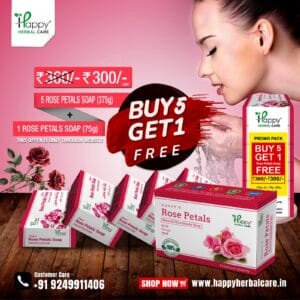 happy herbal care Rose Petal Soap special offer discount 2025